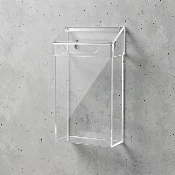 WASHWEPE Clear Acrylic Wall Brochure Box with Lid for Outdoor Use and Weather Protection