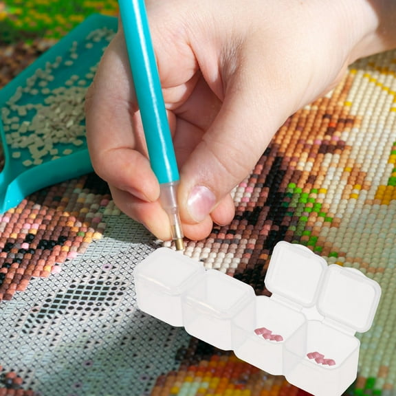 WASHWEPE Clear Storage Boxes With Lids For DIY Projects White 20Pack