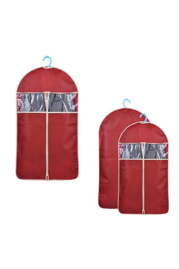 Suit Protector Bag Non Woven 1Set Dark Red