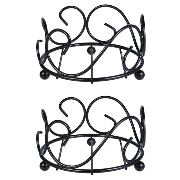 WASHWEPE Coaster Display Stand 2PCS Iron with Creative Design for Banquet Holiday