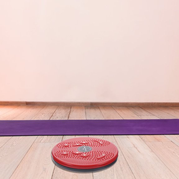 WASHWEPE Compact Waist Twisting Disc Red with Stable Rotation for Home Fitness Use