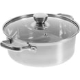 thumbnail image 1 of WASHWEPE Cooking Pot with Lid Stainless Steel Multi-functional 1Pack, 1 of 8