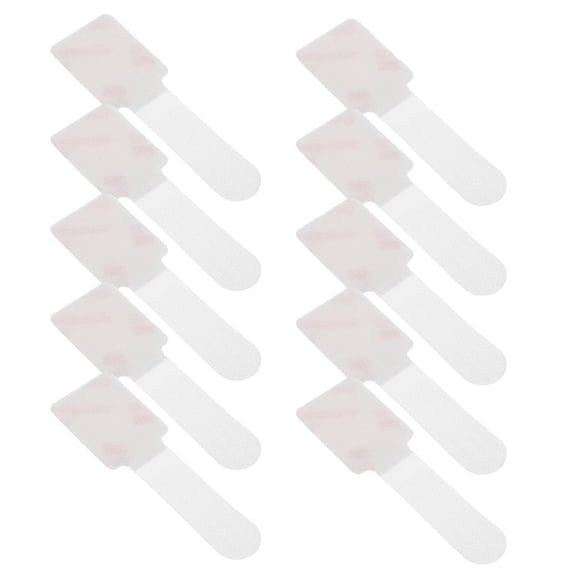 WASHWEPE Cord Ties for Electrical Cords 10Pcs White Nylon Cable Management .54X1.10X0.04In