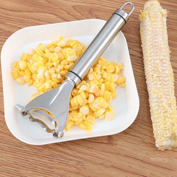 WASHWEPE Corn Stripping Device Stainless Steel Corn Peeler Compact Design for Kitchen Tool 1Set