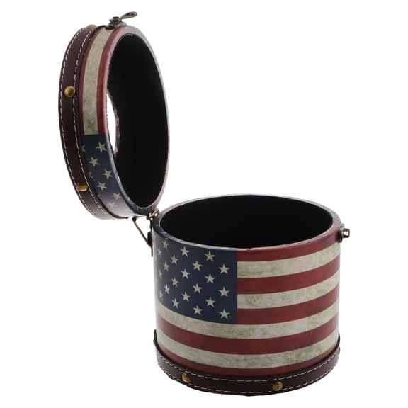 WASHWEPE Round Creative Tissue Box Cover with Vintage Appeal for Multi Room Home Decor