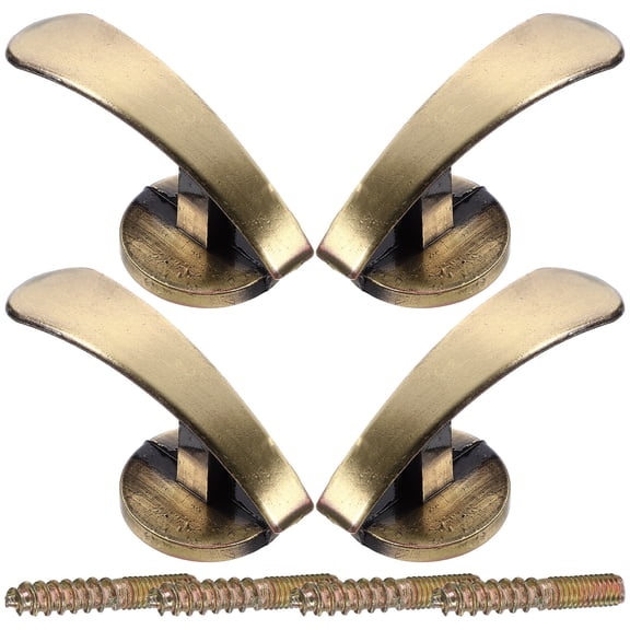 WASHWEPE Curtain Ties Backs 4Set Golden Zinc Alloy Wall Mounted Decorative Tiebacks For Homeowners