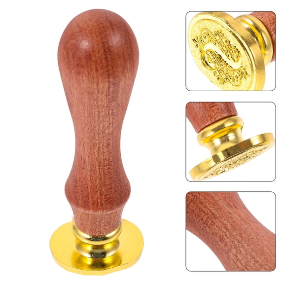 WASHWEPE Custom Metal Seal Stamp Kit for DIY Packing and Invitations MultiColor Wooden and Alloy Material 1 Piece