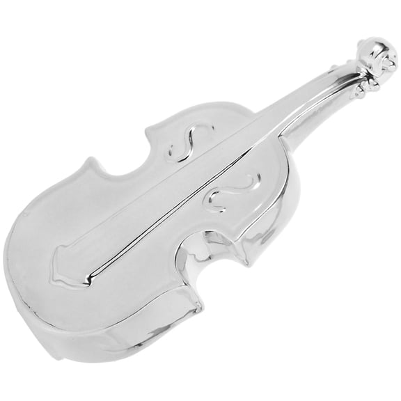 WASHWEPE Vintage Style Ceramic Cello Model Silver Finish for Elegant Indoor Decoration