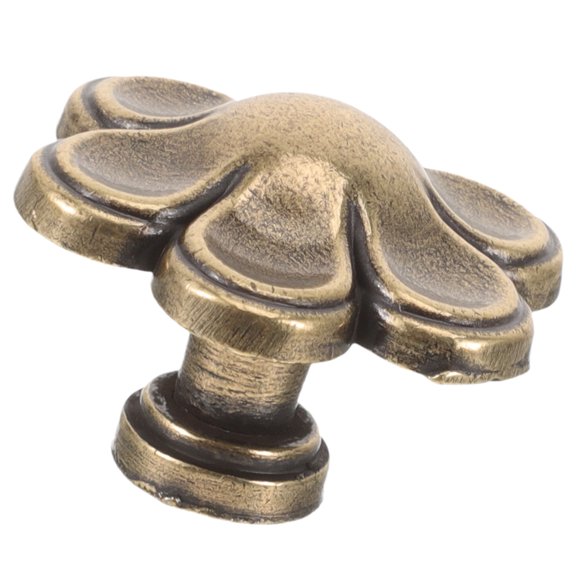 WASHWEPE Flower Shape Cabinet Knob Golden Zinc Alloy 1 Set