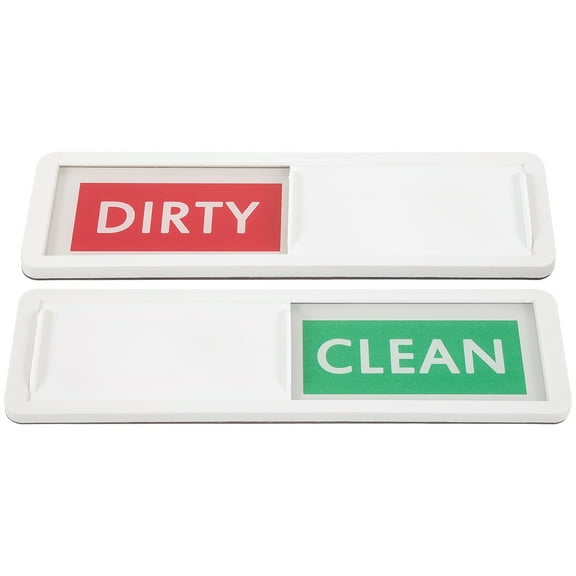 WASHWEPE Dishwasher Indicator 2Pcs Clean Dirty Magnet Sign For Daily Use In Kitchen And Laundry Room