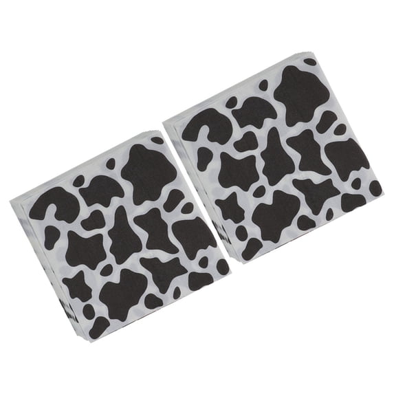 WASHWEPE Disposable Napkins for Kids Party Use 80 Sheets Cow Patterned Table Decoration