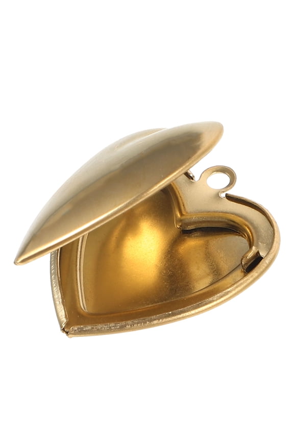 Heart Locket Pendant Stainless Steel Heart Design Jewelry Making 1Set for Couples