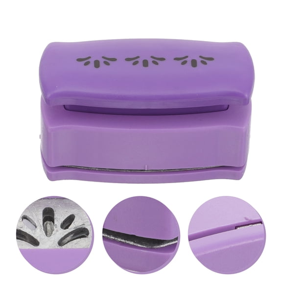 WASHWEPE Diy Punching Tool 1Pcs for Paper Crafts Scrapbooking Violet Plastic Fathers Day