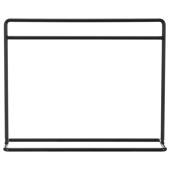 WASHWEPE Doll Garment Rack with Hangers for Doll House Furniture 15.0X12.0X5.5in Black Color Decorative Use