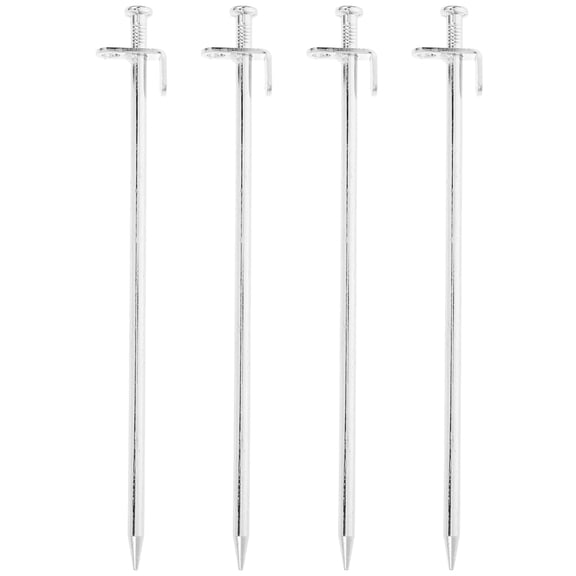 WASHWEPE  Durable Silver Iron Stakes for Tent Fixing and Gardening