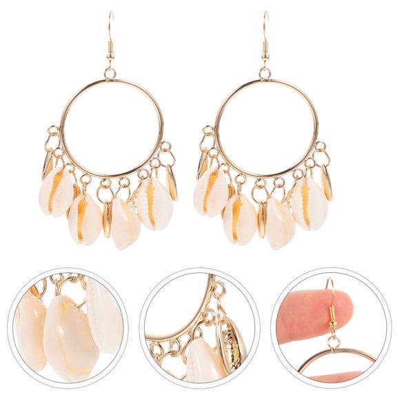WASHWEPE White Alloy Dangle Earrings for Women, Fashion Ear Jewelry, Delicate Everyday Accessory