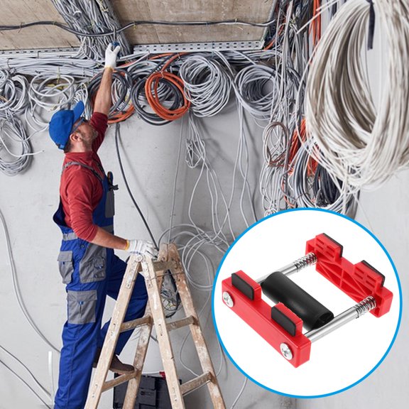 WASHWEPE Electrician Wire Puller Tool Red Single Handed Operation Smooth Cable Movement for Junction Boxes