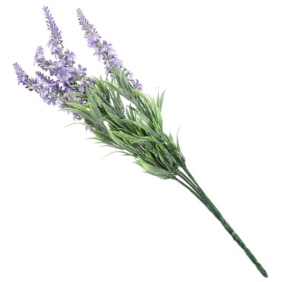 WASHWEPE Faux Lavender for Decor Purple Plastic Simulation Lavender for Home and Office 1Pcs