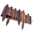 thumbnail image 1 of WASHWEPE Flexible Garden Border Edging 51Pcs Wood Fences In Coffee Suitable For Home Natural Atmosphere And Park Use, 1 of 8