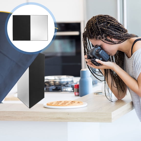 WASHWEPE Foldable Cardboard Photography Reflector Double Sided Light Diffuser Board For Enhanced Still Life Lighting