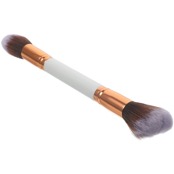 WASHWEPE Foundation Brush for Face Makeup Multi Colored Wood Nylon Round Handle Flat Brush Head 1Pack 11.3x0.6x0.6in