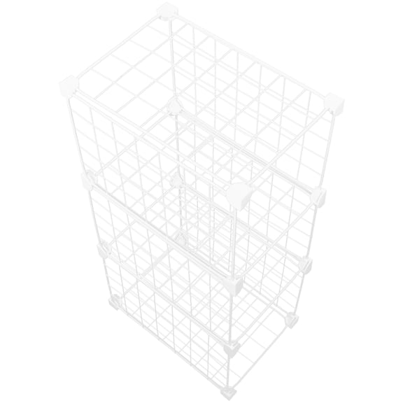 WASHWEPE Fridge Shelf Dividers 1Pcs White Grid Iron Plastic Spacesaving Freezer