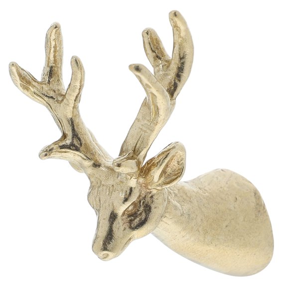 WASHWEPE Golden Deer Head Cabinet Knobs Easy Install Decorative Hardware for Drawer Replacement