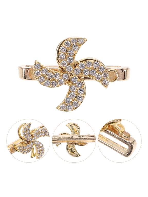 Golden Metal Watch Band Decorative Rings for Silicone Straps Stylish Ornamental Charm Loop