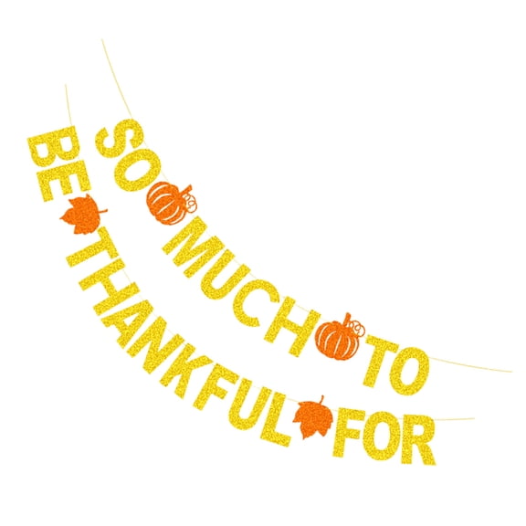 WASHWEPE Golden Paper Flower 1 Thanksgiving Indoor Decorations Material Simple Letter Design