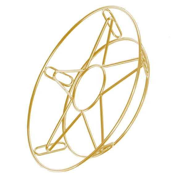 WASHWEPE Golden Round Cooling Rack for Pot and Steaming 1Pack 11.3x11.3x2.4in