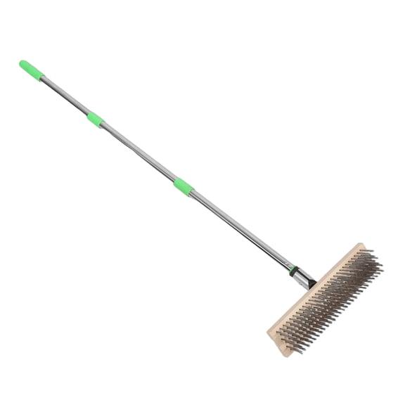 WASHWEPE Marine Deck Brush, Green Stainless Steel, Long Handle, Heavy Duty Rust Removal, Boat Use