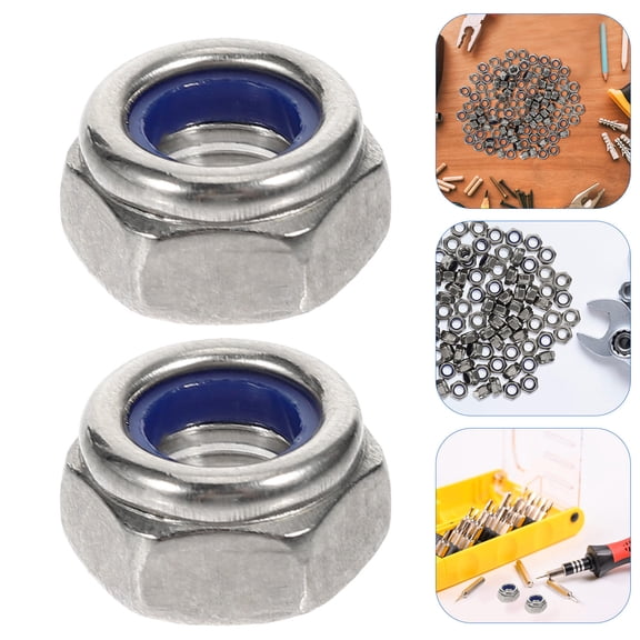 WASHWEPE Hardware Nut 100Pcs Silver Anti-Loose for Electronic Products and Automotive