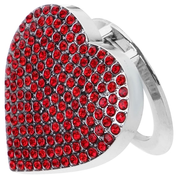 WASHWEPE Heart-shaped Rhinestone Car Push Start Button Decoration 1Pcs 1.8x1.6x0.4in Scratch Resistance