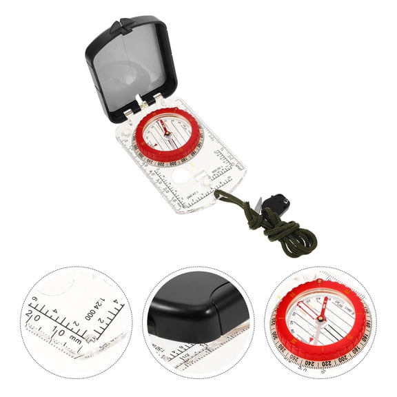 WASHWEPE High Precision Multi-Function Compass with Ruler for Camping, Hiking, Outdoor Navigation and Car Use