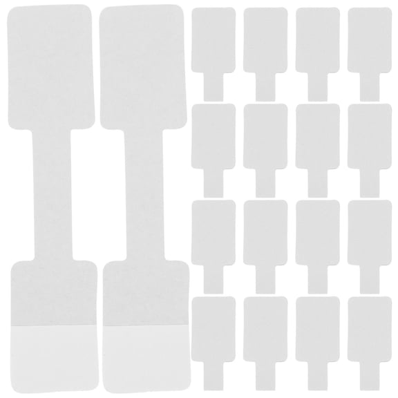 WASHWEPE Jewelry Tags for Pricing 100 Pcs Blank Design Square Head Paper Stickers