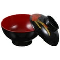 thumbnail image 1 of WASHWEPE Soup Bowls Japanese Lidded Bowl Red Rose Pattern For Home Use 2-Pcs Set, 1 of 8