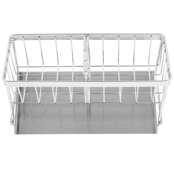WASHWEPE Kitchen Organizer Tray For Sponge Drainage Stand Stainless Steel 1Pack