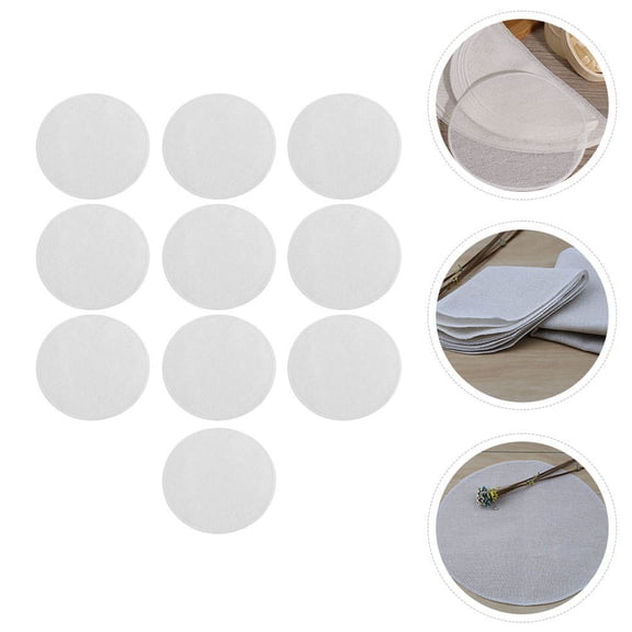 WASHWEPE Non Stick Steamer Mat White 20Pack 15.7x15.7in
