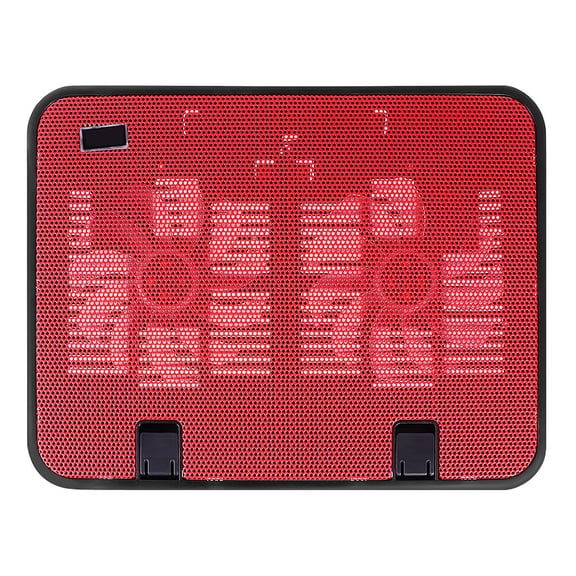WASHWEPE Notebook Cooler with Slim Design and Dual Quiet Fans for Laptop Use in Red