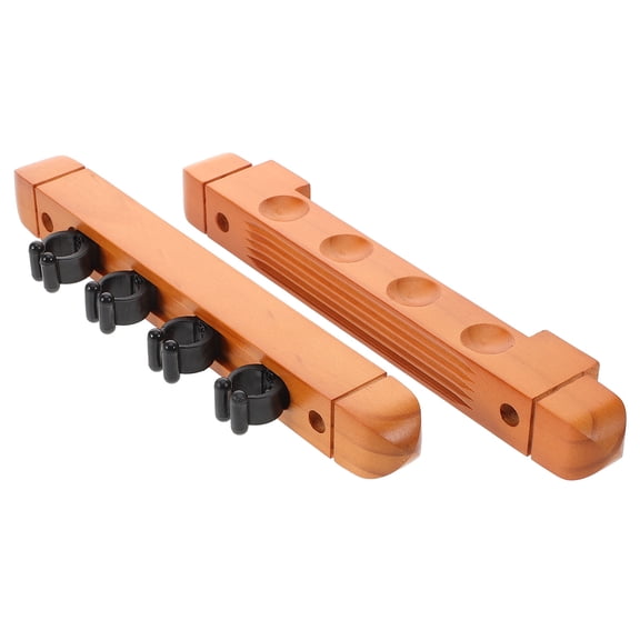 WASHWEPE Light Yellow 2Pcs Wall Mount Pool Stick Rack Durable Construction 11In X 1.6In X 1.2In