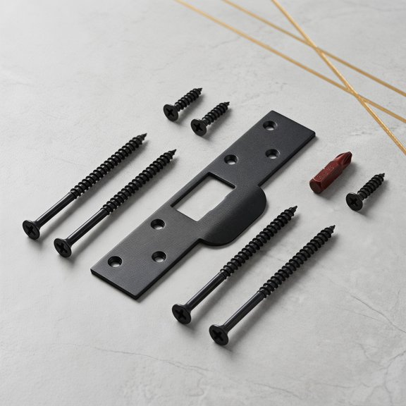 WASHWEPE Lock Strike Plate Stainless Steel with 6 Screws for Wood Door
