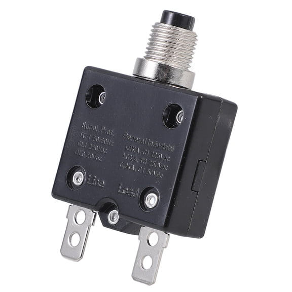 WASHWEPE Manual Reset Circuit Breaker, Black, Iron, Versatile, Reliable Electrical Protection