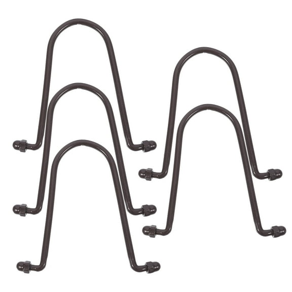 WASHWEPE Metal Rain Chain Gutter Water Down Rain Gutter Chain Hooks 5Pack Coffee Color