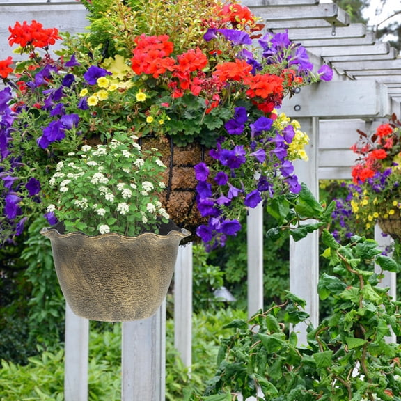 WASHWEPE Garden Flower Pot Minimalist Wall Mounted Flowerpot Plastic 1 Set