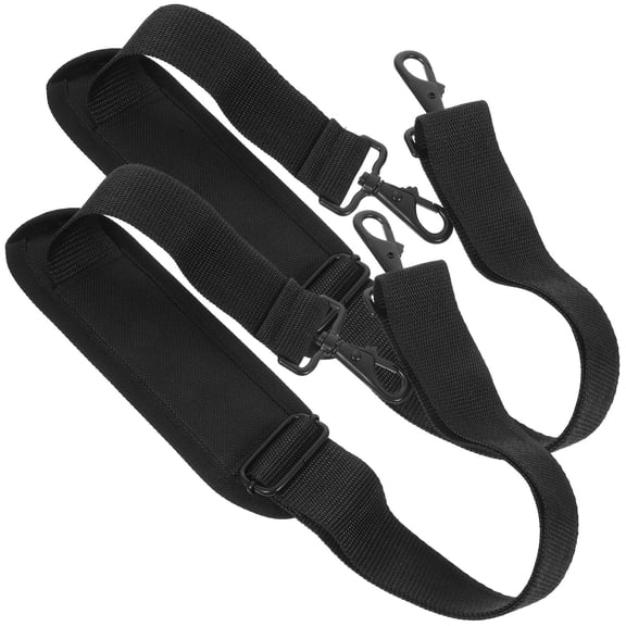 WASHWEPE Musical Instrument Carrying 2Set Black Shoulder Straps Adjustable Length for Violin Case