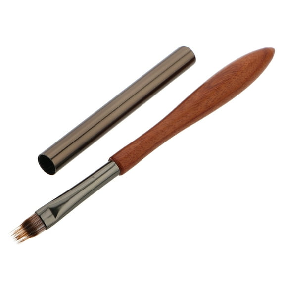 WASHWEPE Nail Art Pen 1Pack Sandalwood Gourd Handle French Brush For Nails