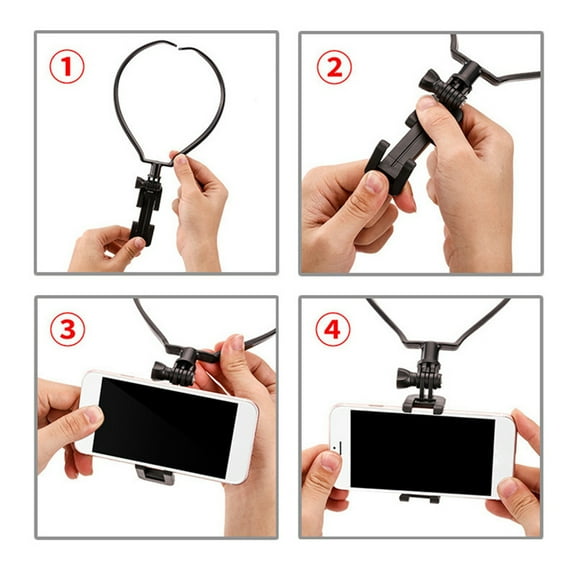 WASHWEPE Neck Phone Holder for Recording Neck Hanging Stabilizer ABS 1Set for Cellphone Use