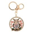thumbnail image 1 of WASHWEPE Owl Shaped Key Chain With Zinc Alloy And Rhinestone Pendant For Women Purse Ornaments present Giving 1Set, 1 of 8