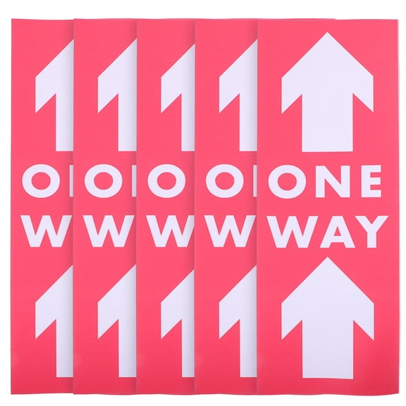 WASHWEPE PVC Arrow Stickers 5Pack Watermelon Red For Indoor Outdoor Directional Use