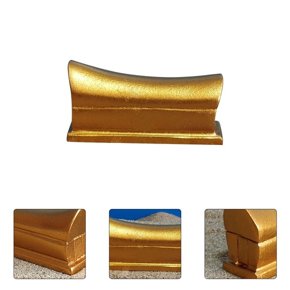 WASHWEPE Party Coffin Golden Coffin Model Resin Restaurant Decoration 1Pcs 2.95*1.18*0.79in